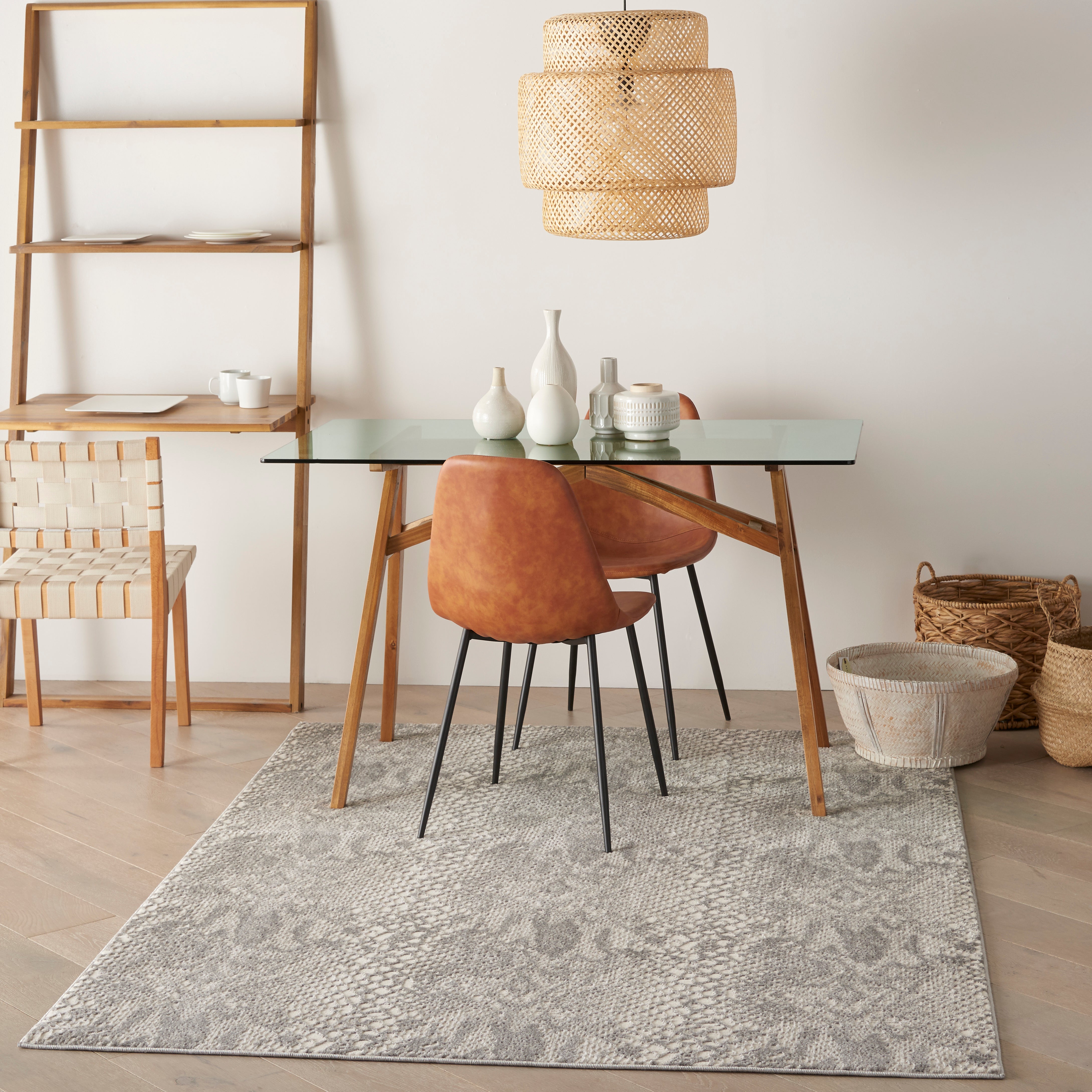 Nourison Solace SLA06 Ivory/Grey Large Rectangle Rug